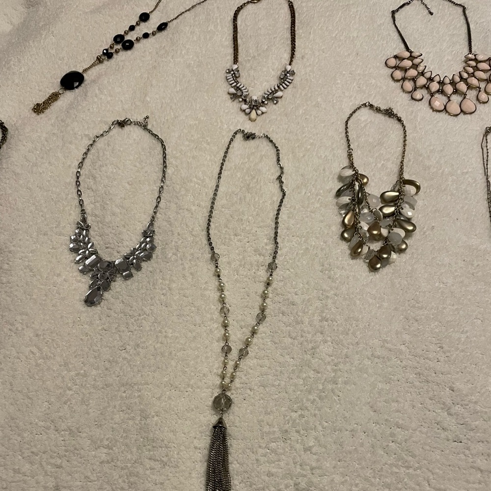 Various size statement necklaces